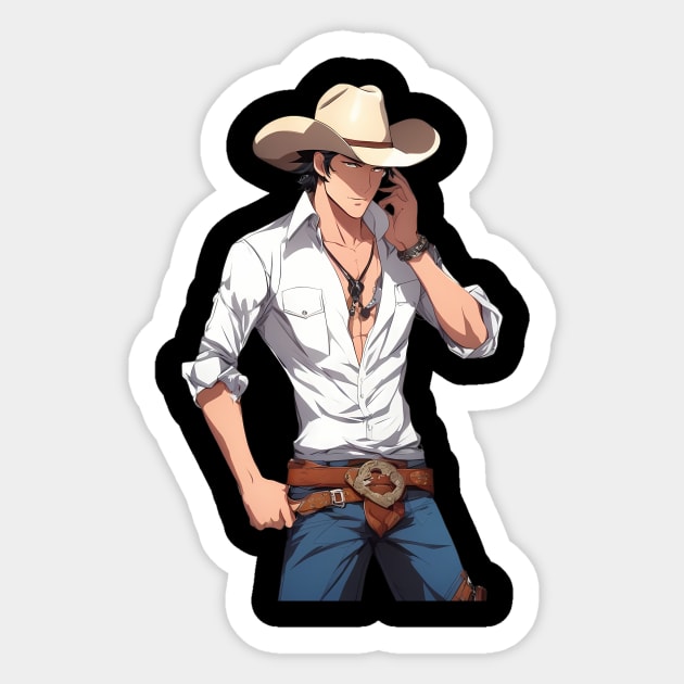 Wild West Cowboy Sticker by animegirlnft